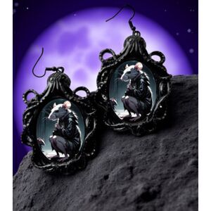 Rat Pinup Mouse Earrings Darkness Cathedral Medieval Cosplay